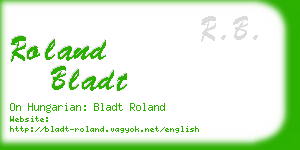 roland bladt business card